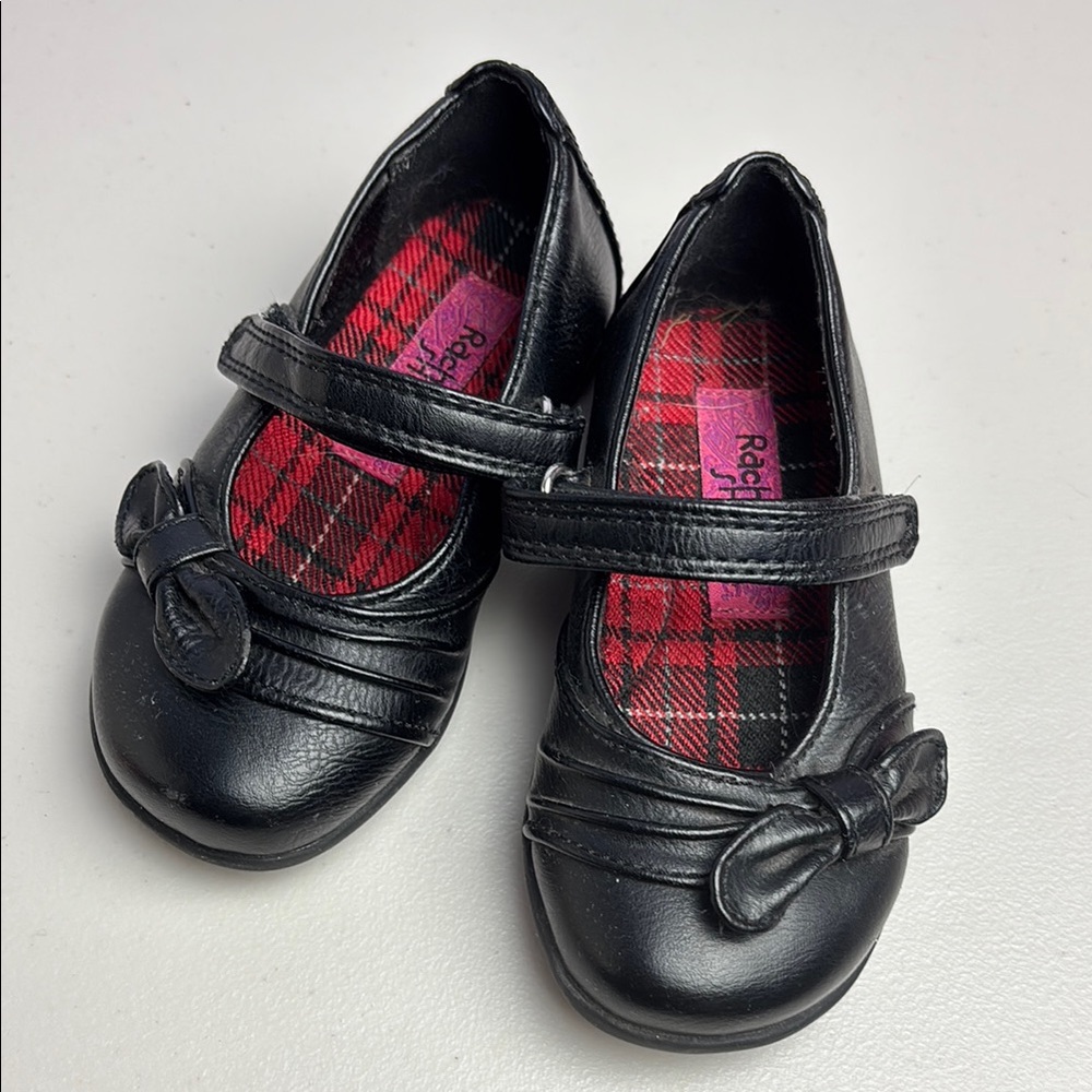 Rachel Shoes Black Dress Mary Jane Faux Leather Shoes with Bow Girl’s Size 6
